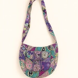Vera Bradley Purple and Green Shoulder Bag